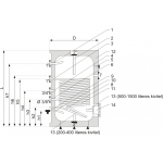 Concept H1WT SGW(S) 400 indirekt tároló 400 literes, 1 hőcserélős - elektromos fűtőbetét opció - álló kivitel